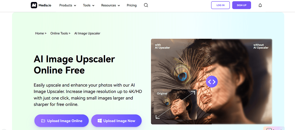 Media.io Upscaler