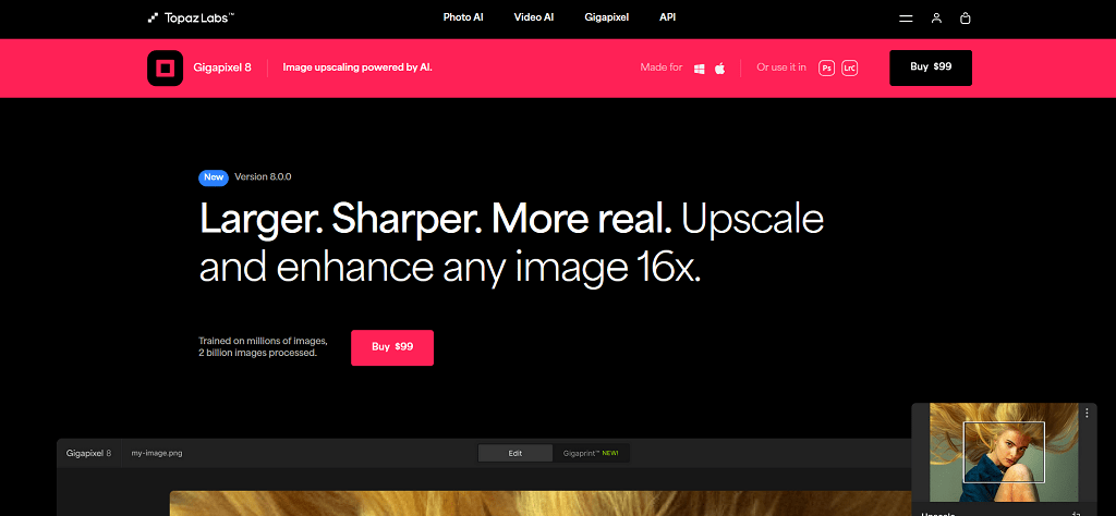 GigaPixel AI by Topaz Labs